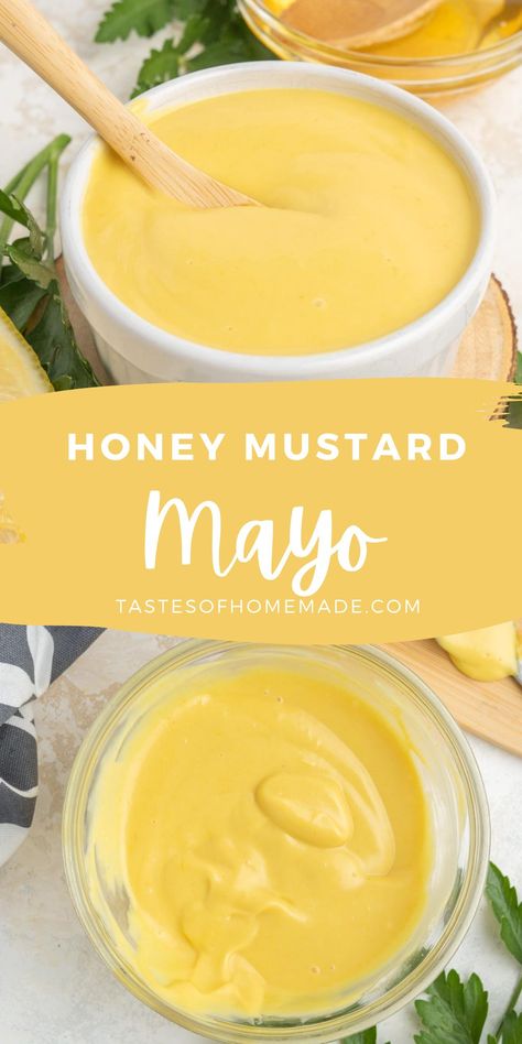 Honey Mustard Mayonnaise, Honey Mayo Dressing, Honey Mustard Mayo Sauce, Honey Mustard For Sandwiches, Honey Mayo Sauce, Mayonnaise Based Salad Dressing, Mustard Recipe Homemade, Honey Mustard Sandwich, Honey Mustard Slaw