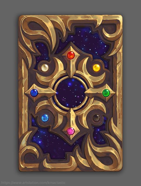 ArtStation - Triple Triad Card Back, Karen McCarthy Game Card Design, Elemental Magic, Magical Book, Magic Symbols, Fantasy Props, Magic Design, 카드 디자인, Games Art, Kraf Diy