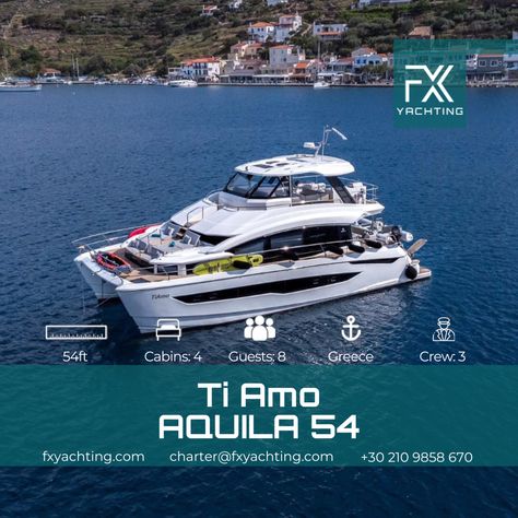 Welcome on board ❤️ Ti Amo - #Aquila54 power catamaran Bvi Catamaran Charter Packing List, Baby Potato Salad, Yacht 3d Tour, Hh Catamarans, Bvi Catamaran Charter, Kids Life Jackets, Catamaran Charter, Catamaran Yacht, Welcome On Board