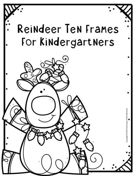 Kindergarten Reindeer Activities, Reindeer Math Kindergarten, Christmas Ten Frames Printable Free, Reindeer Math Activities, Reindeer Craft Kindergarten, December Worksheets Kindergarten, Reindeer Activities For Kindergarten, Reindeer Kindergarten, Reindeer Crafts Preschool