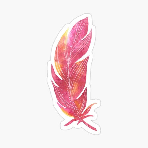 Feather Stickers Printable, Pink Feather Aesthetic, Feather Stickers, Computer Sticker, Scrapbook Stickers Printable, Bullet Journal Design Ideas, Pink Feathers, Bullet Journal Stickers, Coloring Stickers