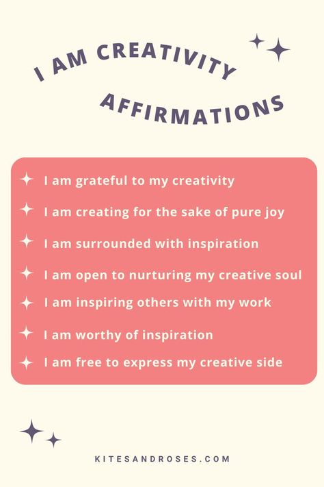 Creativity Affirmations, Create Quotes, Creating Positive Energy, Positive Mantras, Spiritual Journals, Self Branding, Vision Board Affirmations, Meditation Mantras, Creative Soul