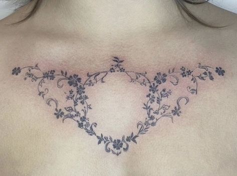 Vintage Tattoos, Collarbone Tattoo, Small Chest Tattoos, Bone Tattoo, Funky Tattoos, Full Body Tattoo, Collar Bone Tattoo, Real Tattoo, Collar Bone