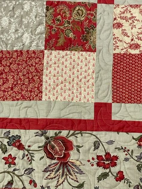 French Country Quilts Pattern, French General Quilts Ideas, French General Quilts Pattern, Red Quilts Ideas, French General Quilts, French Country Quilt, Winter Quilts Patterns, French General Fabric, French Country Fabric