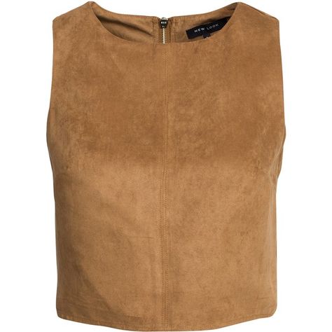 New Look Suede Crop Top ($21) ❤ liked on Polyvore featuring tops, crop top, tank tops, shirts, tan, womens-fashion, brown suede shirt, tall shirts, zip top and tan top Crop Top Tank Tops, Tan Crop Top, Suede Crop Top, Zipper Crop Top, Zip Crop Top, Zipper Shirt, Brown Crop Top, Suede Top, Brown Tops