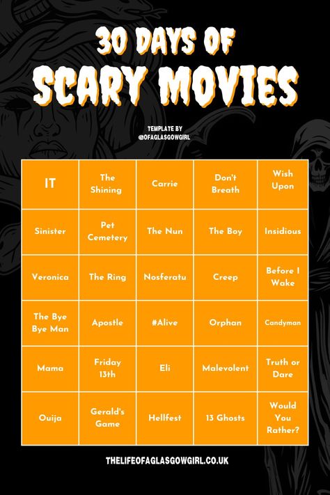 List Of Movies To Watch, Movies And Shows To Watch, Spooky Buddies, Movie Checklist, Movies Scary, Scariest Movies, Scary Movies To Watch, 1980s Tv Shows, List Of Movies