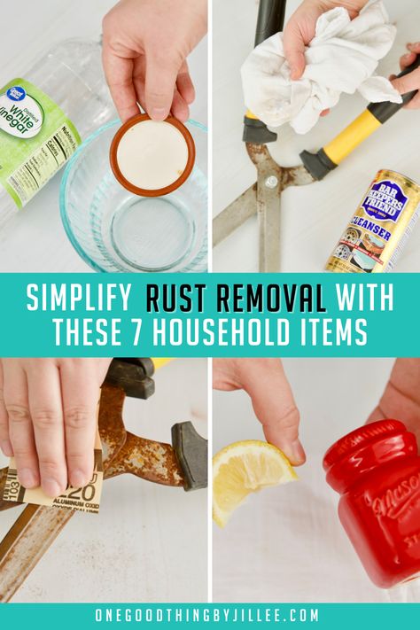 There are plenty of things you can use to remove rust, and some of them may already be lying around your house! Clean Rust, Remove Rust Stains, Removing Rust, Eclectic Wallpaper, Remove Rust, Bar Keepers Friend, Rust Removal, How To Clean Rust, Rust Removers