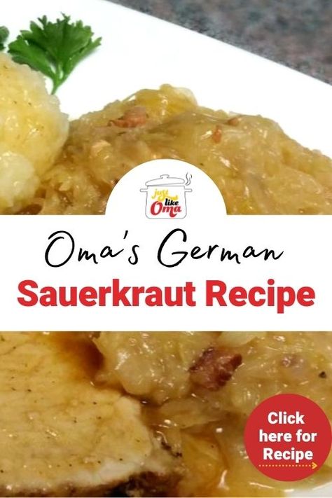 Recipe For Sauerkraut, German Cuisine Recipes, Fruit Flan Recipe, German Sauerkraut Recipe, Casserole With Ham, Pantry Mixes, Pork Chops And Sauerkraut, German Dinner, Sauerkraut Casserole