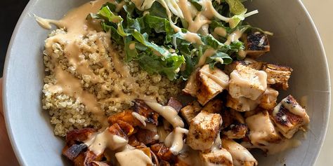 Honey BBQ Chicken Bowl - by Marcus Matkins Bbq Bowls, Bbq Chicken Bowl, Recipe Ingredients List, True Food Kitchen, Honey Bbq Chicken, Honey Bbq Sauce, True Food, Honey Bbq, Chicken Bowl