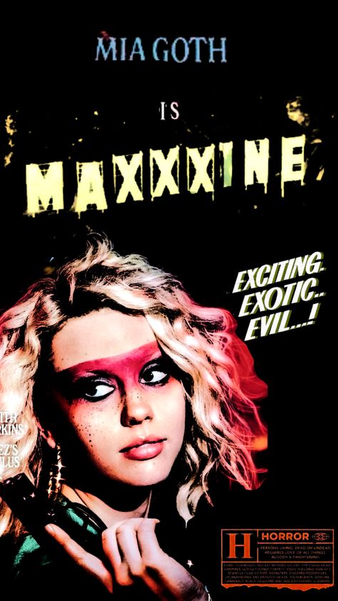 #movies #maxineminx #miagoth #horror Minx Aesthetic, X Mia Goth, Pearl Mia Goth, A24 Films, Maxine Minx, Bands Posters, Never Sleep Again, What's Your Favorite Scary Movie, Kaos Band