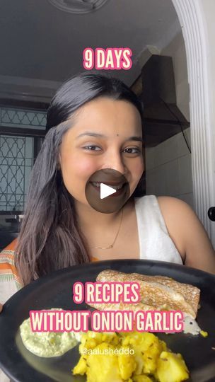 Without Onion Garlic Indian Recipes, Adrija Roy, Vrat Recipes Indian, Vrat Recipe, Navratri Recipes, Masala Dosa, Cooking Challenge, Green Chutney, South Indian Food