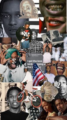 Asap Rocky Collage, Iphone Wallpaper Preppy, Pretty Flacko, Collage Wallpaper, A$ap Rocky, Rap Aesthetic, Abstract Art Inspiration, Asap Rocky, Kendrick Lamar