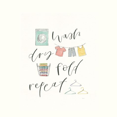 If you have to do laundry, at least you can have some cute art to go with the task? Am I right? New Art from Jenaya Jackson: Wash Fold Dry Repeat Wash Dry Fold Repeat, Wash And Fold, Wash Dry Fold, Type Graphic, Fine Arts Posters, Canvas Home, Repeating Patterns, Wall Hooks, Power Source