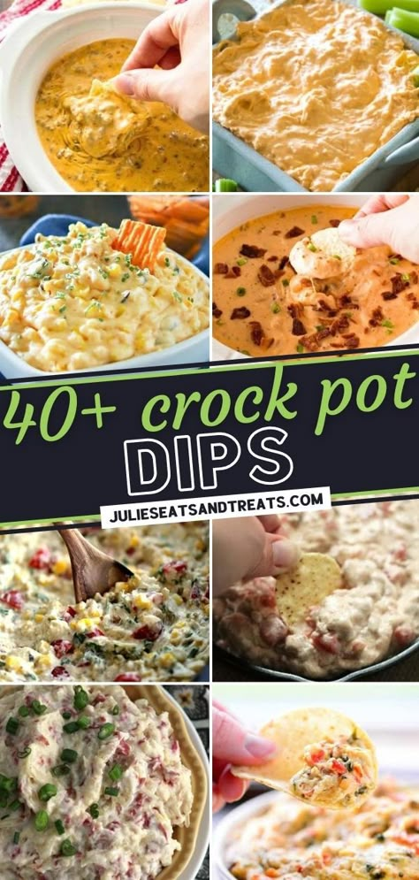 Slow Cooker Dip Recipes Appetizers, Crock Pot Snacks Parties, Easy Crockpot Ideas For A Party, Appetizers For Party Easy Crock Pot, Easy Fall Crockpot Appetizers, Game Day Crock Pot Dips, Crock Pot Dip Recipes For Parties, Easy Pitch In Food Ideas Crock Pot, Easy Crockpot Superbowl Recipes