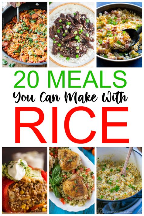 Meals With Minute Rice, Dishes To Serve Over Rice, Recipes To Make With Rice, Rice Toppings Recipes Meals, Recipes Served Over Rice, Rice Recipes Main Dishes, Recipes That Use Rice, One Dish Rice Meals, Hearty Rice Dishes