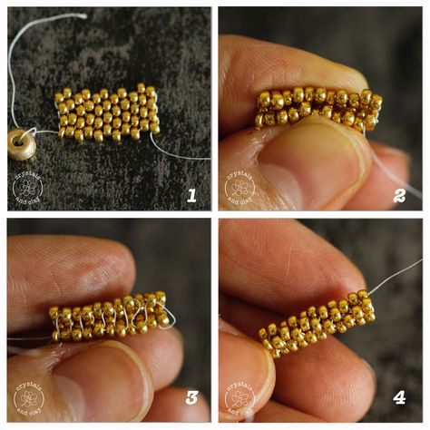 Diy Beading, Bead Weaving Tutorials, Motifs Perler, One Earring, Diy Jewelry Inspiration, Bead Weaving Patterns, Beading Techniques, Beaded Jewelry Tutorials, Seed Bead Tutorial