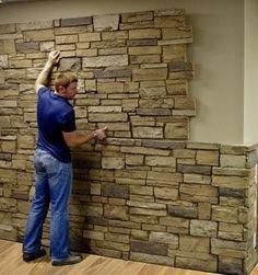 Stone Panels Exterior, Fake Stone Wall, Faux Stone Sheets, Stone Veneer Panels, Faux Stone Walls, Tv Fal, Faux Stone Panels, Stone Accent Walls, Fake Stone