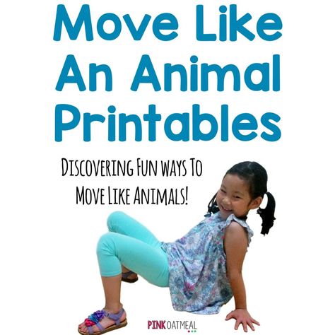 Move Like An Animal Cover Move Like An Animal, Animal Games For Kids, Pediatric Physical Therapy Activities, Pediatric Physical Therapy, Brain Gym, Gross Motor Activities, Kids Moves, Movement Activities, Fun Printables