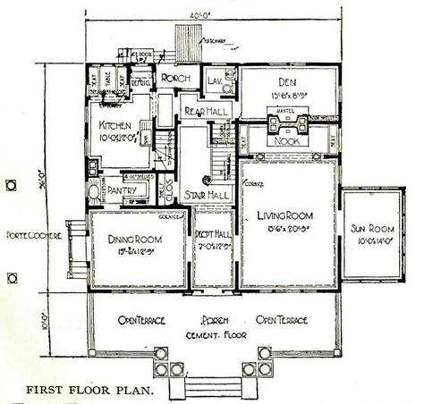 The Notebook House - Floor Plan The Notebook House, Notebook House, Sears Homes, Sims4 House, Kit House, Concrete Column, Sears Catalog, Casas The Sims 4, Butler Pantry