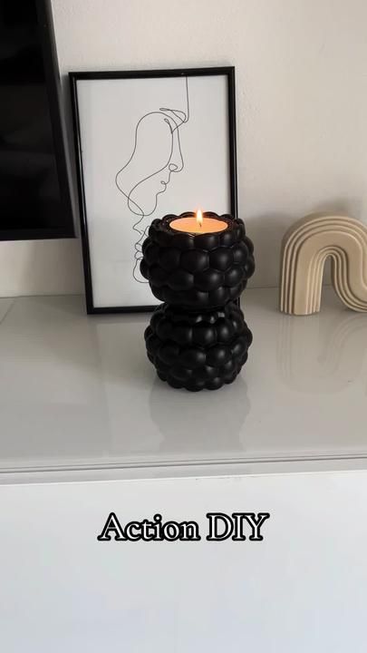 Ikea Coffee Table Decor, Easy Diy Candle Holders, Ikea Coffee, Ikea Inspired Living Room, Ikea Coffee Table, Diy Candles Easy, Ikea Decor, Easy Diy Decor, Diy Canvas Wall Art