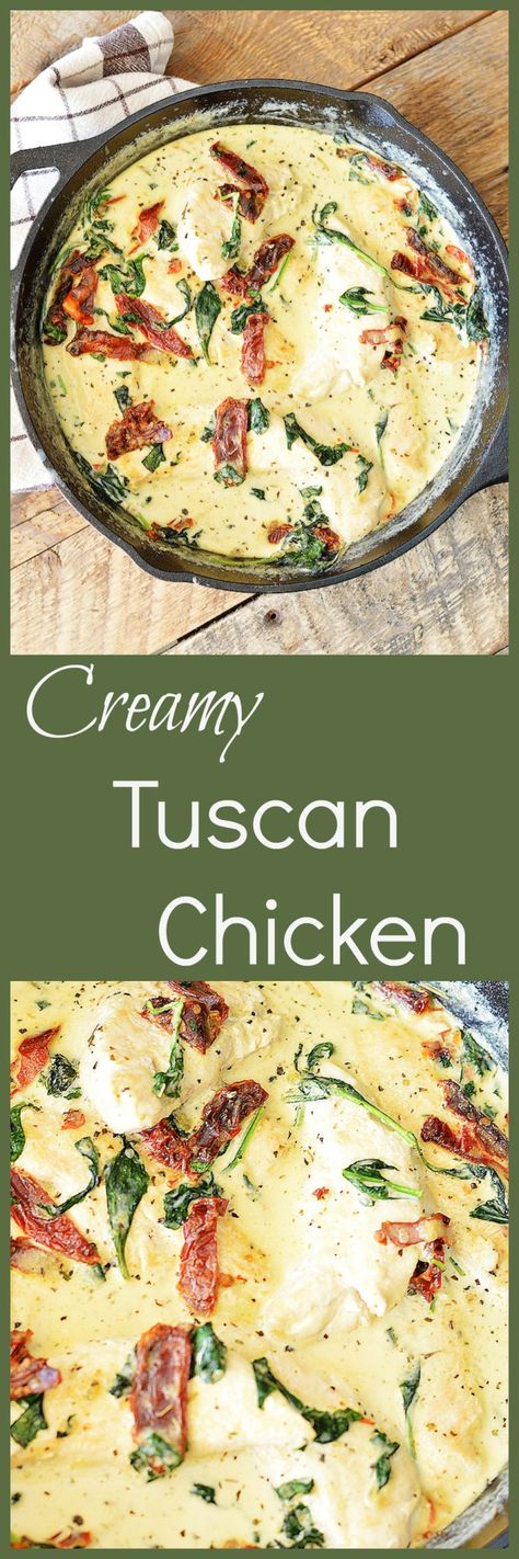 Creamy Tuscan Chicken, Coconut Milk Chicken, Chicken Recipes Boneless, Tuscan Chicken, Instant Pot Recipes Chicken, Best Chicken Recipes, Spinach And Cheese, Chicken Recipes Casserole, Chicken Dishes Recipes