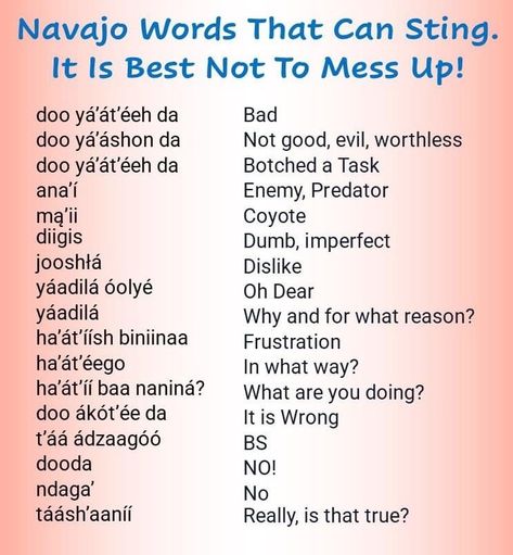 Native English Words, Apache Language, Navajo Language Learning, Navajo Language Words, Autobiography Template, Native American Horoscope, Navajo Words, Native American Quotes Wisdom, Navajo Language