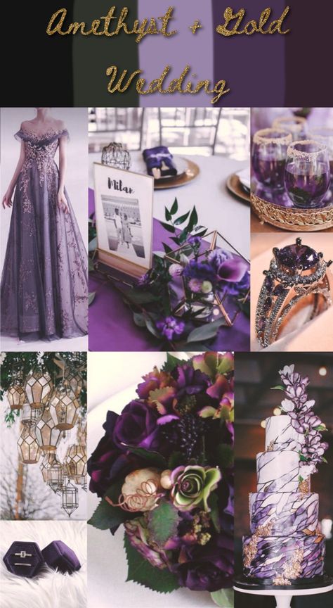 Black And Amethyst Wedding, Deep Purple And Rose Gold Wedding, Emerald And Violet Wedding, Black Purple Rose Gold Wedding, Emerald And Dark Purple Wedding, Black Gold Lavender Wedding, Emerald Green And Amethyst Wedding, Purple Black And Copper Wedding, Purple And Green Wedding Theme Ideas