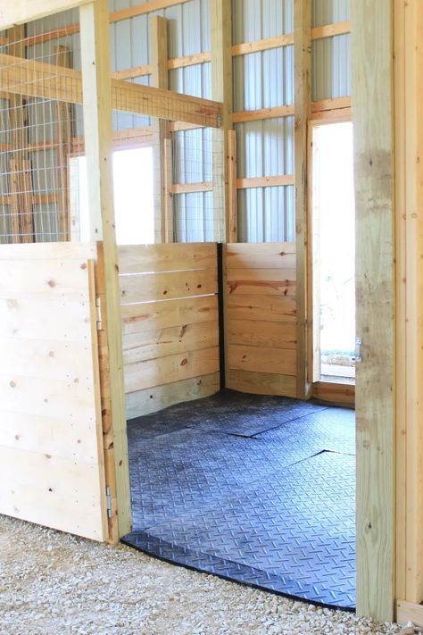 Horse Stalls Cheap, Easy Horse Stalls, Horse Stall Floor, Horse Stalls Diy, Stall Flooring, Barn Remodel, Equine Veterinary, Horse Farm Ideas, Stall Fronts