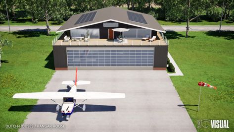 Airplane Hanger House Plans, Aircraft Hanger House, Hangar House Plans, Airpark Homes, Hanger Homes, Airplane Hanger House, Hangar House, Hangar Home, Hangar Homes