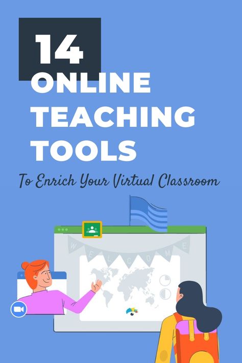 For this article, we've collected 14 versatile online teaching tools to enrich your classroom.  #onlineteaching #onlinelearning #virtualclassrom #backtoschool #educators #teachers Online Teaching Tools, Teaching Online, Online Teaching Resources, Educational Technology Tools, Tutoring Business, Educational Infographic, Teaching Technology, Online Teachers, Online Tutoring