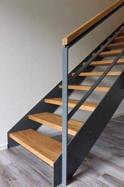 Metal Staircase, Rustic Staircase, Staircase Design Modern, Stairs Design Interior, Staircase Handrail, Steel Stairs, Metal Stairs, Stairway Design, Stairs Design Modern