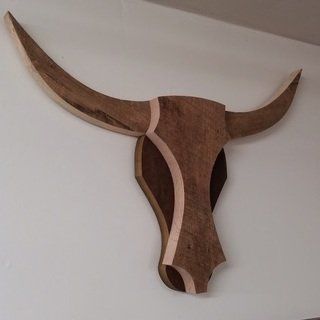 Wooden Bull's Head: 5 Steps (with Pictures) My Notebook, Woodworking Store, Long Horn, Small Woodworking Projects, Learn Woodworking, Diy Holz, Popular Woodworking, Woodworking Plan, Woodworking Jigs