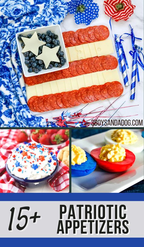 Red White and Blue Appetizers are a great start to any meal or party! When it comes to easy red white and blue recipes, don't miss out on these! Red White Blue Breakfast, Red And White Food Ideas, Patriotic Appetizers Red White Blue, Red White Blue Appetizers, Red White And Blue Appetizers, Blue Appetizers, Patriotic Appetizers, Red White And Blue Food, Blue Recipes