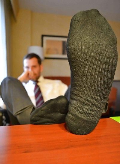 Well Dressed Men and Their Socks — rcmilano: WORKING HARD 3.0. Socks And Loafers, Men In Socks, Dad Socks, Mens Socks Fashion, Sock Lovers, Sheer Socks, Foot Socks, Mens Dress Socks, Black Socks