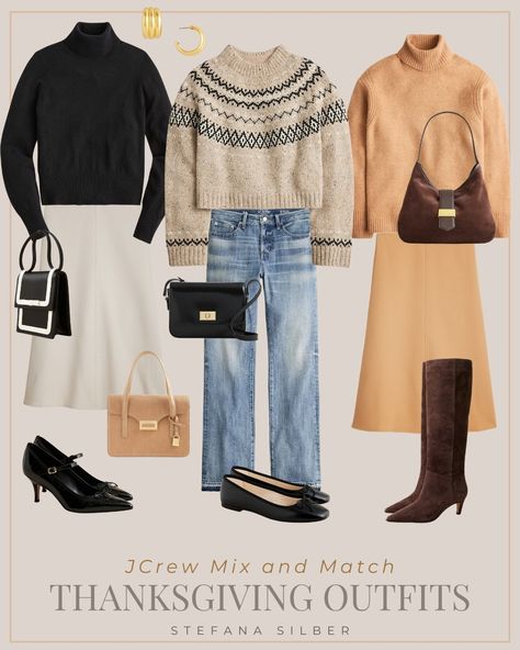 Thanksgiving outfit ideas from JCrew. Dressy casual outfits to celebrate the holiday.    #Thanksgiving #thanksgiving #thanksgiving2024 #thanksgivingdecor #thanksgivingstyle #thanksgivingoutfit J Crew Outfits, Wardrobe For Women, Thanksgiving Outfit Ideas, Ig Reels, Thanksgiving Fashion, Workwear Casual, Dressy Casual Outfits, Thanksgiving Outfit, Effortless Chic