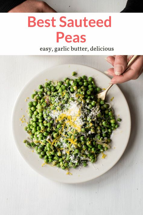 Sauteed Peas Recipe, Buttered Peas, Easy Parmesan Crusted Chicken, Slender Kitchen, Clean Eating Plans, Pea Recipes, Veggie Side Dishes, Cooking Light, Healthy Side Dishes