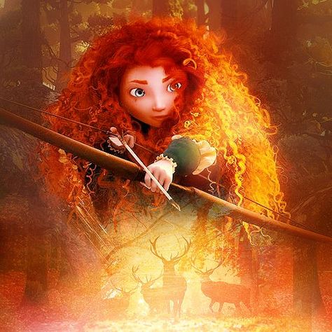 Merida from brave art,so cute #merida #brave #disney #cosplayclass Brave Artwork, Prenses Merida, Pixar Brave, Brave Disney, Merida Disney, Brave Merida, Princesas Disney Anime, Princess Merida, Breath Flowers