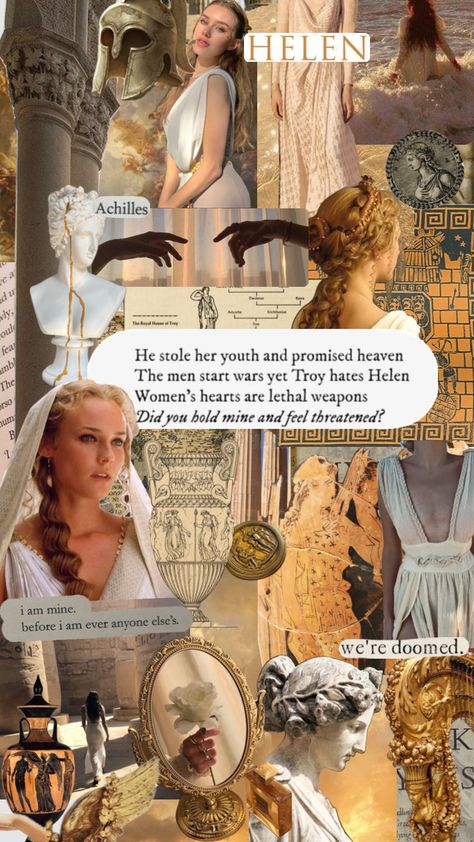 The men start wars yet Troy hates Helen #greekmythology #greek #helenoftroy #masiepeters #trojanwar #ancientgreece Helen Greek Mythology, Helena Of Troy, Helen Of Troy, Greek Mythology Humor, Goddess Aesthetic, Greek And Roman Mythology, Greek Mythology Art, Ancient Myths, Roman Mythology