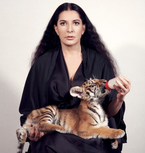 Marina Abramovic with a baby tiger. http://www.dazeddigital.com/artsandculture/article/16842/1/the-da-zed-guide-to-marina-abramovic Neo Rauch, Intense Art, Baby Tigers, John Baldessari, Marina Abramovic, Sagittarius Women, Victor Vasarely, Jasper Johns, Woman Personality