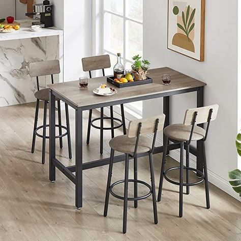 Bar Stool Dining Table, High Table And Chairs Dining Rooms, Hi Top Bar Tables, Bistro Table Kitchen Rectangle, Counter Top Dining Table, High Table And Chairs Bar Stools, Kitchen Pub Table Ideas, Dining Table With Stools, High Top Kitchen Table