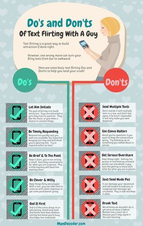 Text Flirting Dos And Don'ts #Infographic Text Flirting, Flirt Text Messages, Flirting Messages, Flirting Body Language, Meme Page, Funny Girls, Online Dating Advice, Flirting Quotes For Her, Flirting Quotes Funny