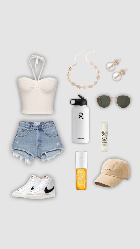 How To Style A Summer Dress, Sixflags Outfit Summer, Summer Outfits White Background, Summer Asthetics Outfit, Princess Inspired Outfits, Summer Outfits For Teens, Outfit Inspo Summer, Preppy Summer Outfits, Looks Party