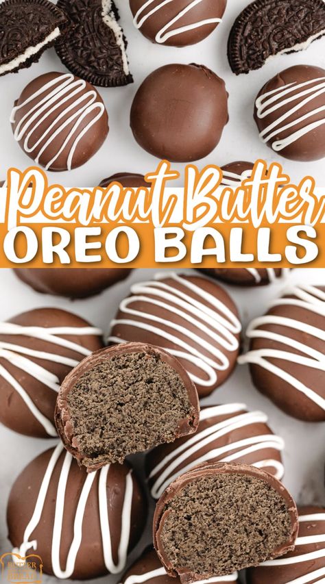 PEANUT BUTTER OREO BALLS - Butter with a Side of Bread Oreo Balls Recipe, Peanut Butter Spread, Oreo Truffles Recipe, Oreo Cookie Balls, Peanut Butter Truffles, Peanut Butter Oreo, Oreo Balls, Butter Spread, Peanut Butter Balls