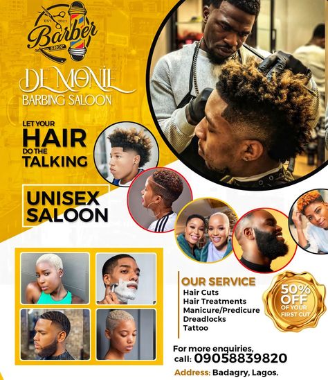 Social media flyer Hear Cut, Itunes Card, Barbershop Design, 50 Hair, Social Media Flyer, Graphic Design Flyer, Flyer Design Inspiration, Business Checks, Design Board