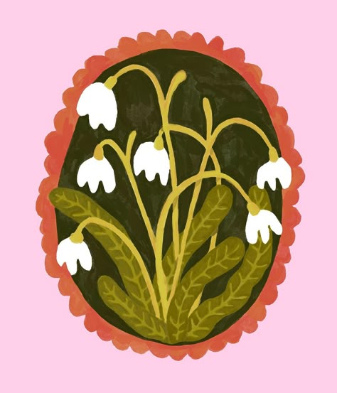 It’s officially spring in Sweden and I’ve seen snowdrops!!! 🥳☺️🫶🏼 I’m really happy with this little drawing, might make it into a sticker!… | Instagram Cute Patterns To Paint, Cute Flowers Stickers, Happy Illustration, Spring Illustration, Flowers Illustration, Print Ideas, Spring Design, Graphic Design Fun, Illustrators On Instagram