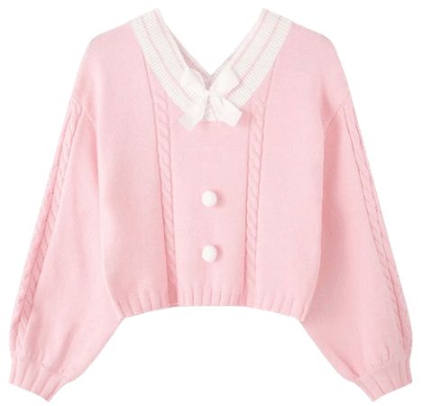 pink sweater | ShopLook Pastel Academia Outfit, Cropped Sweater Outfit, Shirts Kawaii, Pastel Clothes, Pastel Tops, Outfits Coquette, Pastel Outfits, Pastel Top, Secretary Outfits