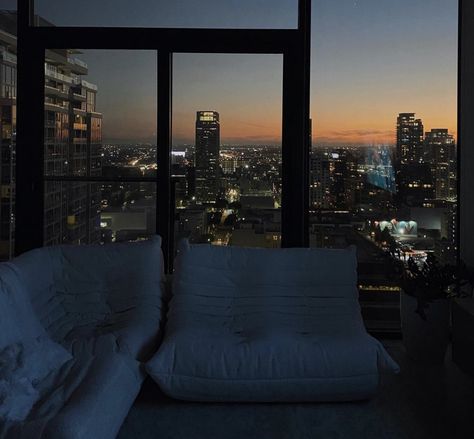 Dark Academia Home, City Core, Penthouse View, Night Window, City View Apartment, Apartment View, High Rise Apartments, Dream Apartment Decor, Apartment Aesthetic