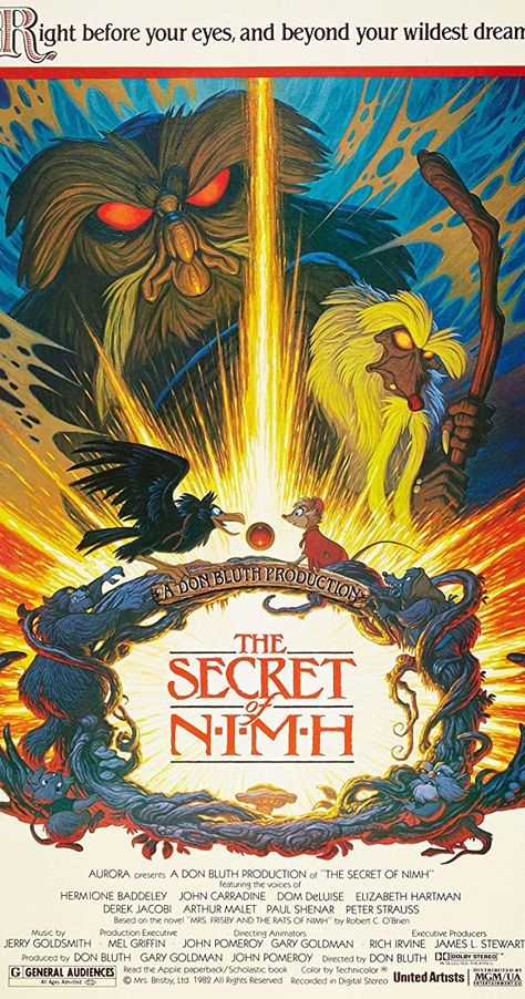 Secret Of Nimh, Derek Jacobi, The Secret Of Nimh, Don Bluth, John Carradine, Elizabeth Hartman, Field Mouse, Film Anime, Childhood Movies