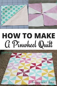 Pinwheel Patterns, Quilting Patterns Free, Sensory Quilt, Make A Pinwheel, Pinwheel Tutorial, Quilting Easy, Pinwheel Quilts, Pinwheel Quilt Pattern, Quilt Crafts