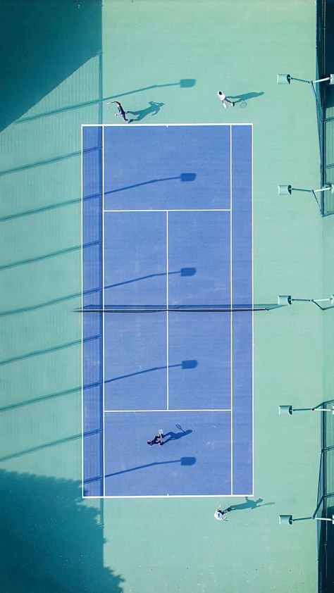 Tennis Court Art, Blue Tennis Court, Tennis Background, Tennis Wallpaper, Tennis Wall, Tennis Poster, Tennis Art, Look Wallpaper, Desain Editorial